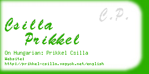 csilla prikkel business card